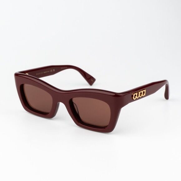 Gucci Women Sunglasses Burgundy Brown Cat Eye GG1773S 003 BRAND NEW main image 8